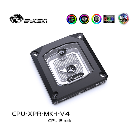 BYKSKI refroidisseur d'eau pour i 9900k i5 i7/LGA 1366/ LGA 1156/1155/1150/LGA 2011/2066 bloc d'eau refroidisseur de processeur refroidissement RGB/A-RGB lumière ► Photo 1/6