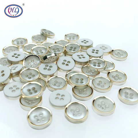 HL 50pcs/1 50pcs 11MM 4 trous boutons en plastique boutons de chemise bricolage vêtements accessoires de couture ► Photo 1/4