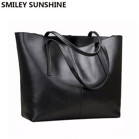 Véritable Sac Femelle Grand Sac À Bandoulière En Cuir pour Femmes Grand Noir De Luxe Célèbre Marque Femmes En Cuir Sac À Main Dames Sacs À Main ► Photo 1/6