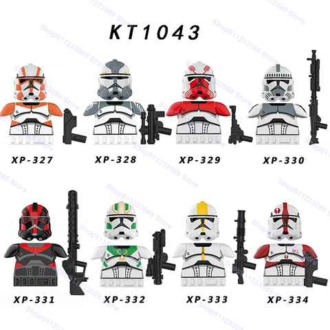 8 pièces/ensemble 332nd Clone Légion Stormtrooper L'ancienne République Soldat Clone Blocs De Construction Briques Étoiles Chiffres Guerres Jouet Cadeau kt1043 ► Photo 1/1