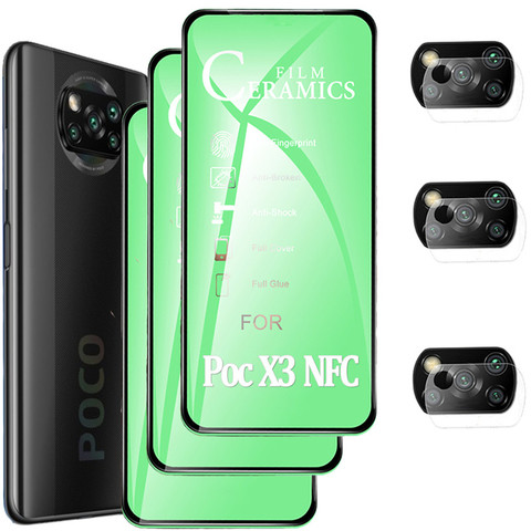 Souple Film céramique Poco X3 Mi 10 T Lite ecran protection Xiaomi Poco X3 NFC sans verre Mi10T Pro 5G Screen Protector Pocophone X 3 NFC Film de protection ► Photo 1/6