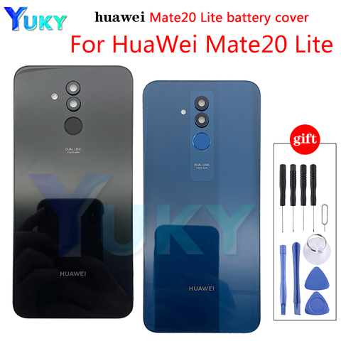 Huawei – couvercle de batterie pour Mate 20 Lite, 6.3 pouces, avec couvercle d'appareil photo ► Photo 1/6