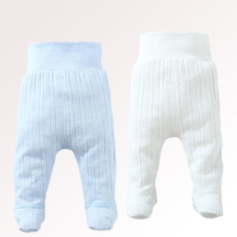 Printemps bébé pieds pantalons 100% coton nouveau-né bébé garçons filles pantalons taille haute enfant vêtements infantile enfant en bas âge bébé désossé Legging ► Photo 1/6