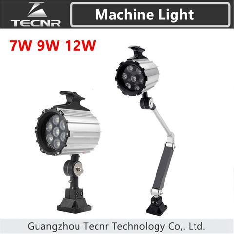 Machine à lumière LED pour outils industriels, lampes à bras Long pliables, CNC, 7W 9W 12W 12V 24V 36V 110V 220V ► Photo 1/3