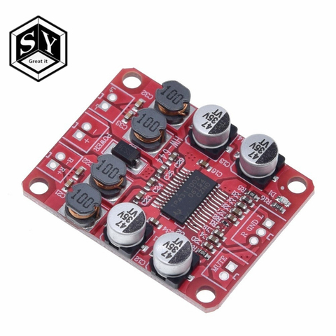 TZT – amplificateur de puissance numérique TPA3110, 2x15W, double canal, stéréo, haut-parleur, conception électronique PCB DC 12V rouge ► Photo 1/6