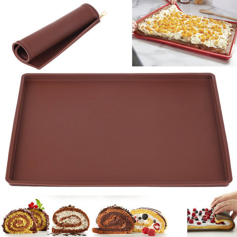 Cuisine Silicone ustensiles de cuisson plats de cuisson pâtisserie cuisson plateau four roulant cuisine cuisson tapis feuille ► Photo 1/6