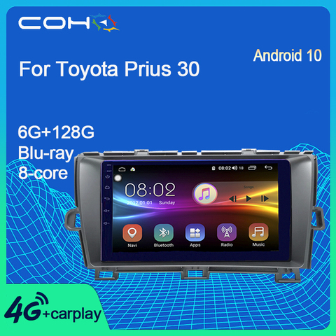 COHO pour TOYOTA Prius 30 Android 10.0 octa core 6 + 128G voiture lecteur multimédia stéréo récepteur Radio ► Photo 1/1