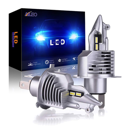 AILEO-ampoule de phare de voiture et de moto, faisceau élevé et faible, combattant Foco 80W 12V 24V 6000K, Led H4 ► Photo 1/6