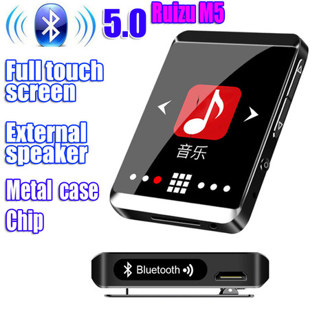 Lecteur MP3 Bluetooth Sport RUIZU M5 Original 8gb Mini Support d'écran tactile complet FM, enregistrement, livre électronique, horloge, podomètre ► Photo 1/6