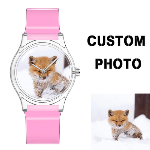 FB71001 – montre en plastique pour femmes, Design personnalisé, Photo imprimée, bracelet à dégagement rapide, marque votre Logo ► Photo 1/6