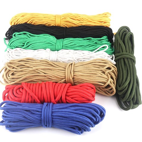 Corde tressée en Nylon coloré 4 ~ 9mm, paracorde, corde de Parachute de survie, lanière de Camping, escalade, randonnée, corde à linge ► Photo 1/6