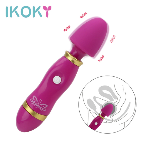 IKOKY-vibrateur g-spot en Silicone pour femmes, Masturbation, stimulateur Clitoris, produits pour adultes, baguette AV, jouets sexuels pour femmes ► Photo 1/6