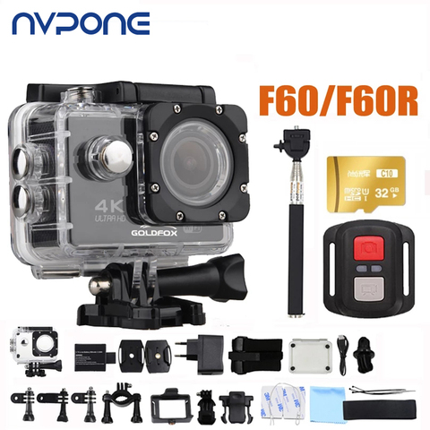 F60/F60R 16MP 4K Wifi caméra d'action 170D large objectif 30M sous-marin 1080P HD caméra aller étanche Pro Sport DV casque de vélo caméra ► Photo 1/6