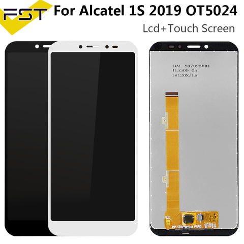 Ensemble écran tactile LCD avec pièces de rechange et outils, 5.5 pouces, noir, pour Alcatel 1S 2022 OT5024 5024A 5024D 5024I 5024J ► Photo 1/4