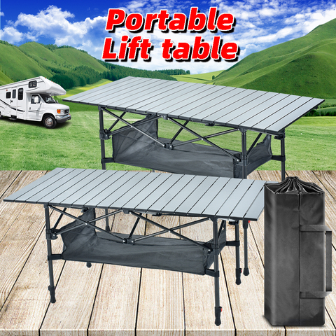 Table de Camping pliable Table pliante portative Table de cuisine de Camping Table pliante Table élévatrice de Camping Table extérieure de bureau Portable ► Photo 1/6