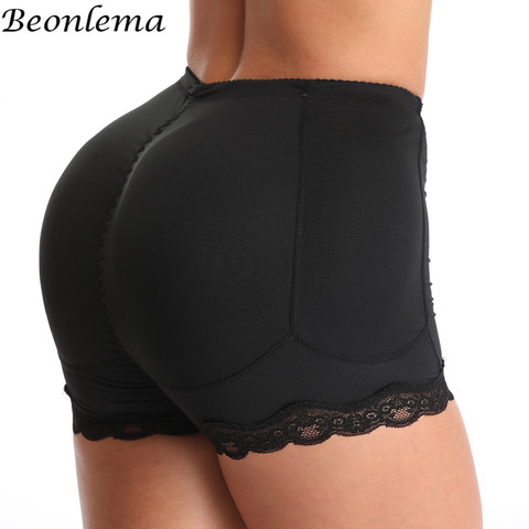 Beonlema culotte rehausseur bout à bout femmes Sexy sous-vêtements rembourrés hanches coussinets Shapewear noir chaussons releveur dentelle Shaper grande taille 6XL ► Photo 1/6