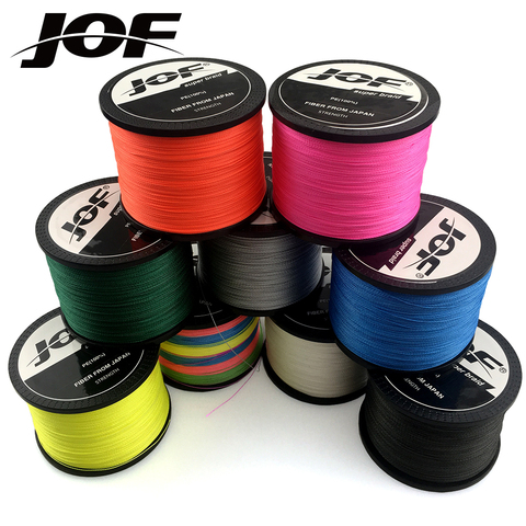 JOF PE tressé fil ligne de pêche 4 brins 1000M 500M japon forte Multifilament Fiber ligne de pêche 0.10mm-0.70mm ► Photo 1/5