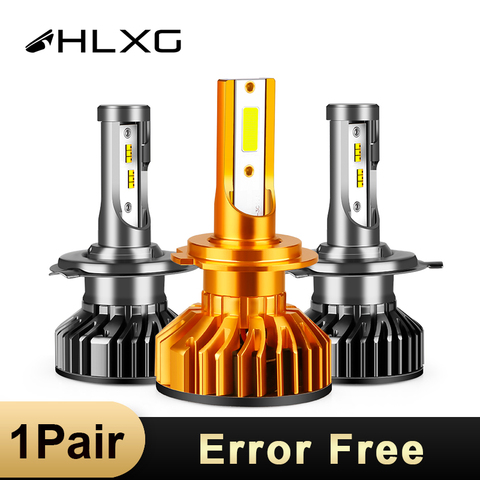 HLXG – phare de voiture avec ZES COB h7 H4 H8 H9 H1 H11 9005 HB3 HB4 9006, ampoule canbus lm 80W 12V ► Photo 1/6