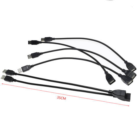 35cm Flexible en métal USB rallonge mâle à femelle rallonge cordon d'alimentation Extender données cordon Mini câble ► Photo 1/4