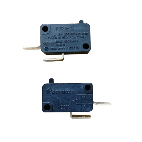 Micro interrupteurs à 2 broches, grand courant 25a, 2 pièces, KW3A-25 V/125V, pas normalement ouvert, 250 ► Photo 1/4