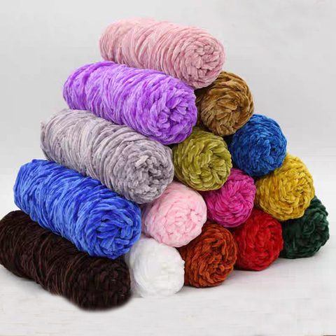 100 g/pcs tricot Crochet Pleuche fil de velours doux tissé laine fil à coudre laine accessoires bricolage ► Photo 1/6