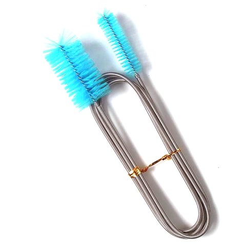 Tube En Acier inoxydable Brosse De Nettoyage Simple Extrémité Flexible Filtre de Réservoir de Poissons D'aquarium Pompe Tuyau Brosses Nettoyeur ► Photo 1/6