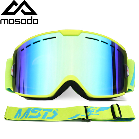 Mosodo lunettes de Ski Double couche lentille polarisée Ski Anti-buée UV400 lunettes de neige légères hommes et femmes lunettes de Ski ► Photo 1/6