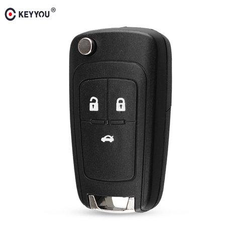 KEYYOU-coque de clé télécommande à 3 boutons pliable, pour voiture OPEL, VAUXHALL Insignia Astra Zafira, Chevrolet Cruze, Buick ► Photo 1/6