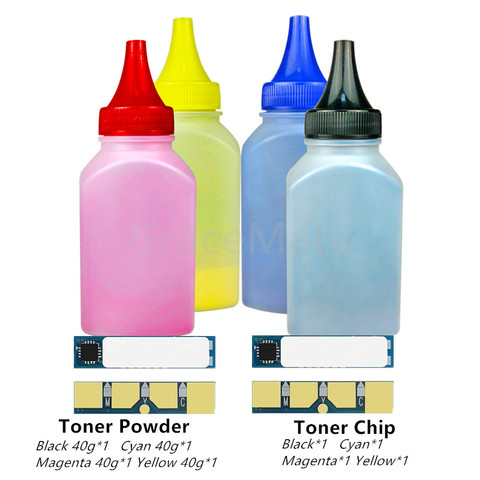 Poudre de Toner 4 couleurs avec puce pour samsung CLP320, CLP 320 321, CLX3180, CLX3185, CLX 325 3185, CLT407S 3180, CLT CLT-407S S ► Photo 1/6