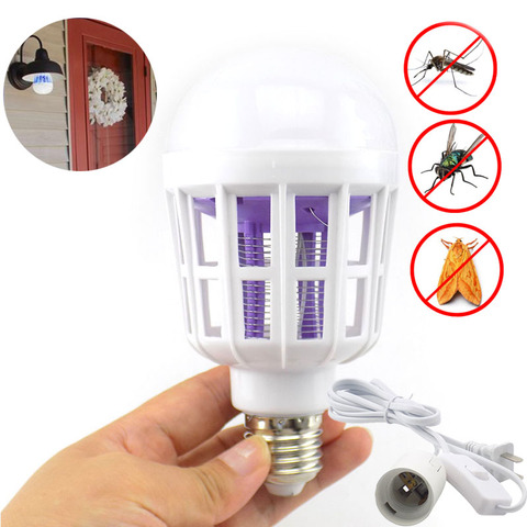 Lampe de Tueur De moustique LED Ampoule E27 Tuer Mouche Bug 9W 2 Modes Insectes Anti-Moustique Répulsif Pour La Maison Veilleuse 220V d'intérieur ► Photo 1/6