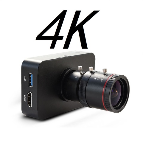 Caméra HDMI 4K 30fps, Webcam 1080P 60fps 1080i, enregistrement en direct, USB, 4K @ 30fps, industrie C/CS, objectif 4-12mm ► Photo 1/5