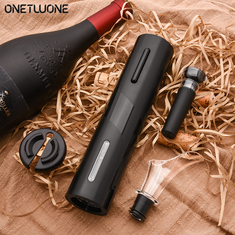 Ouvre-bouteille électrique de vin de tire-bouchon automatique Rechargeable d'usb d'ouvreur de vin avec des accessoires de cuisine de coupeur d'aluminium ► Photo 1/6