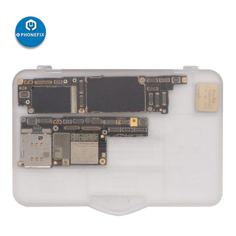 Compartiment en plastique Super dur boîte de rangement transparente pour protéger la réparation de cartes mères d'iphone 6, 6S, 7, 8 X ► Photo 1/6
