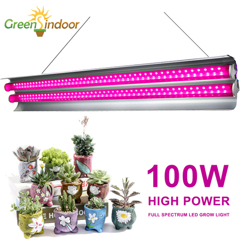 Lampe horticole de croissance LED 100W, spectre complet, éclairage pour tente/chambre de culture intérieure de plantes, Phyto, graine, floraison ► Photo 1/6