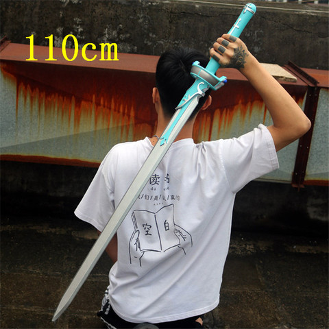 110cm épée Art en ligne Asuna épée arme Cosplay SAO bleu Lambent lumière épée 1:1 Anime Ninja couteau PU arme accessoire ► Photo 1/1