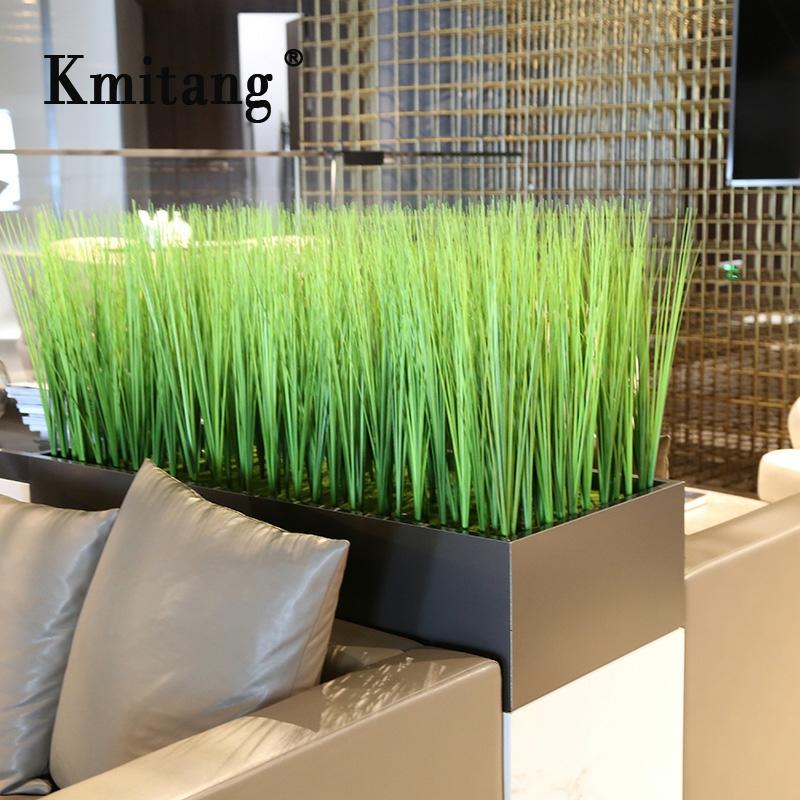 81cm 10 pièces artificielle oignon herbe faux plantes en plastique feuillage Bouquet vert roseau feuilles pour salon hôtel bureau décoration ► Photo 1/5