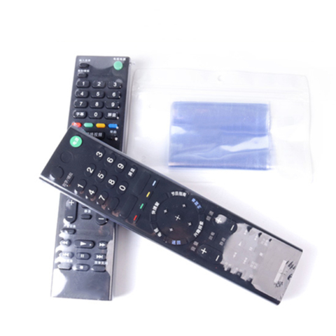 10 pièces Film rétractable clair TV boîtier de télécommande couverture climatisation télécommande sac de protection Anti-poussière ► Photo 1/6