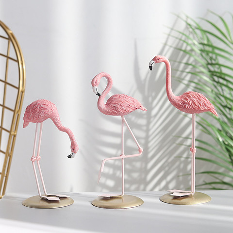 Figurine de flamant rose de Style nordique, décoration de maison, jardin féerique, salon, bureau, fête de mariage, accessoires de décoration pour la maison ► Photo 1/6