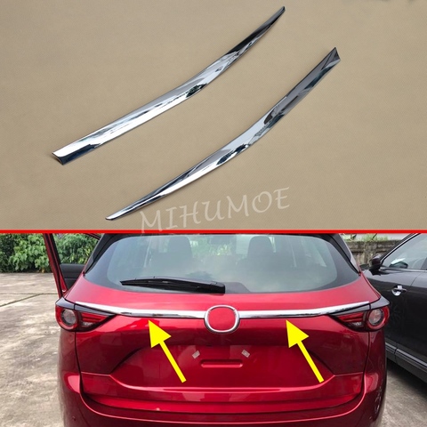 Garnitures de coffre arrière pour Mazda CX5 2017 2022 Chrome CX-5 KF bandes de hayon décoration extérieure accessoires de moulage ► Photo 1/6