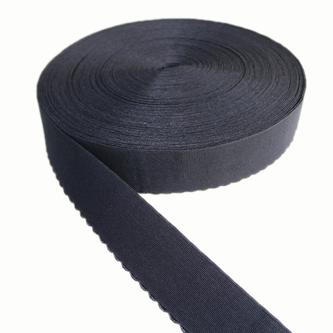 Noir blanc 10 Yards 15mm 20mm velours vague bandeau élastique pour sous-vêtements vêtement couture ruban élastique ceinture soutien-gorge sangle bricolage ► Photo 1/5