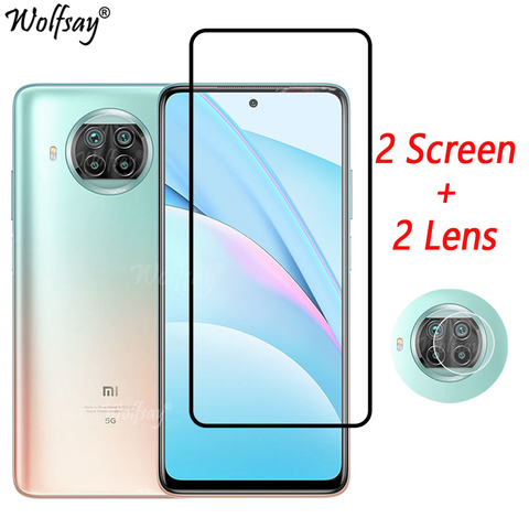 Verre trempé à couverture complète pour Xiaomi Mi 10T Lite 5G protecteur d'écran pour Xiaomi Mi 10T 10 Lite verre d'appareil photo Mi 10T Lite 5G verre ► Photo 1/6