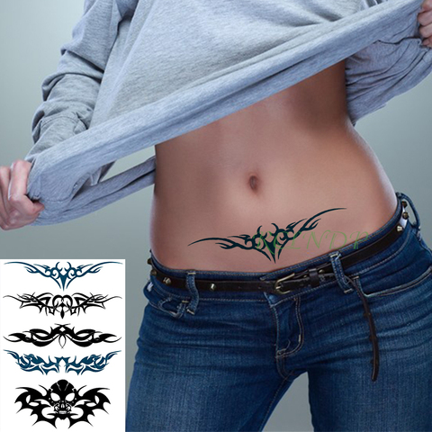 Autocollant de tatouage temporaire imperméable, faux tatouage symbole de Totem, sur l'aile, le bras, le dos, le sexe, Flash, pour hommes et femmes ► Photo 1/6