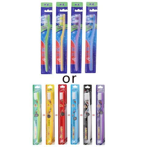 1pc Super dur poils brosse à dents pour hommes enlever la fumée taches couleur aléatoire ► Photo 1/6