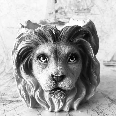 Grands moules de Silicone de Lion Animal 3D pour le planteur de Pot de fleur en béton faisant le moule d'argile de plâtre de Vase d'artisanat de résine de bricolage ► Photo 1/5