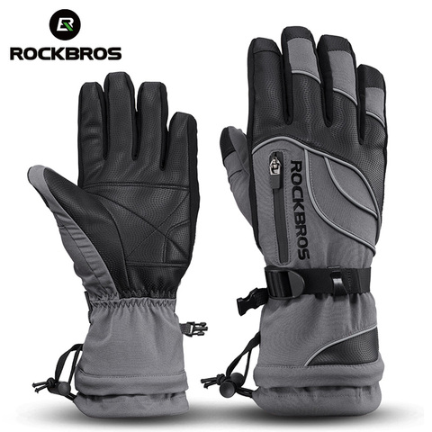 ROCKBROS – gants thermiques imperméables et coupe-vent pour cyclisme, vtt, moto, ski, randonnée,-40 degrés, hiver ► Photo 1/6