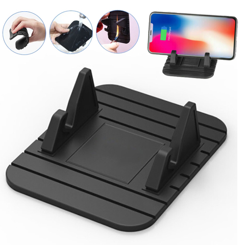 Support de téléphone en Silicone tableau de bord de voiture anti-dérapant tapis de montage pour support de téléphone support GPS pour Samsung Xiaomi universel iPhone12 ► Photo 1/6