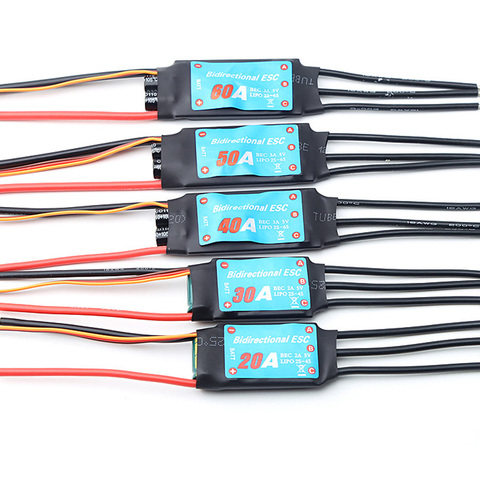 ESC bidirectionnel 20A 30A 40A 50A 60A ESC sans brosse pour la Propelle sous-marine pneumatique de navire télécommandé ► Photo 1/6