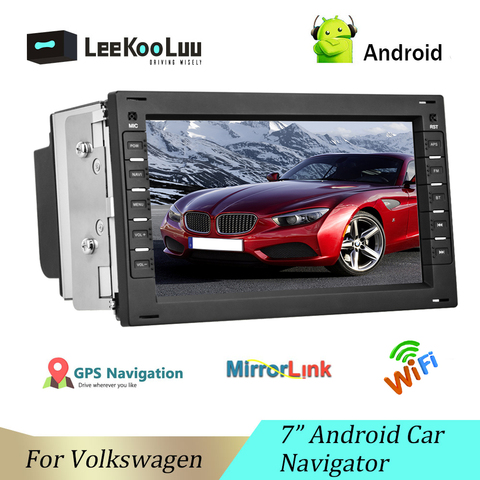 LeeKooLuu — Autoradio Android, navigation GPS, lecteur multimédia, 2 DIN, pour voiture VW Bora, Polo MK3/4, Passat B5, Jetta, Golf 4, T4/T5 ► Photo 1/6