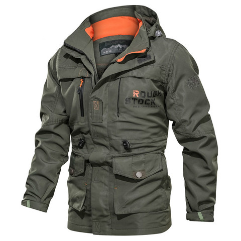 Blouson tactique militaire imperméable à poches multiples pour homme, coupe-vent, collection automne-hiver 2022 ► Photo 1/6