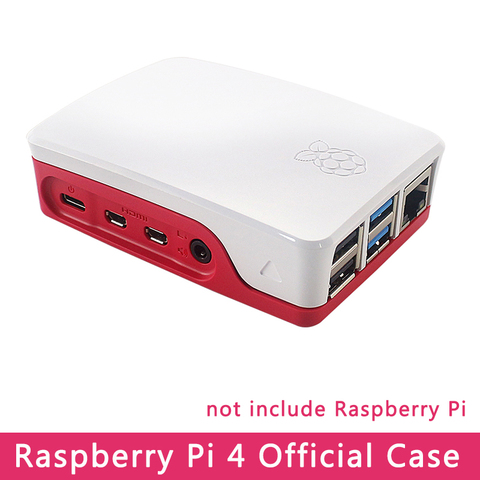 Boîtier Original pour Raspberry Pi 4, boîtier officiel en plastique ABS, coque blanche et rouge, modèle B ► Photo 1/6